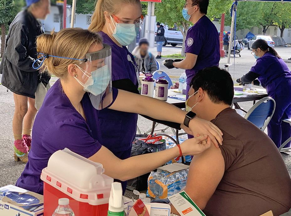 Outdoor COVID-19 Vaccination Clinic for People Experiencing Homelessness